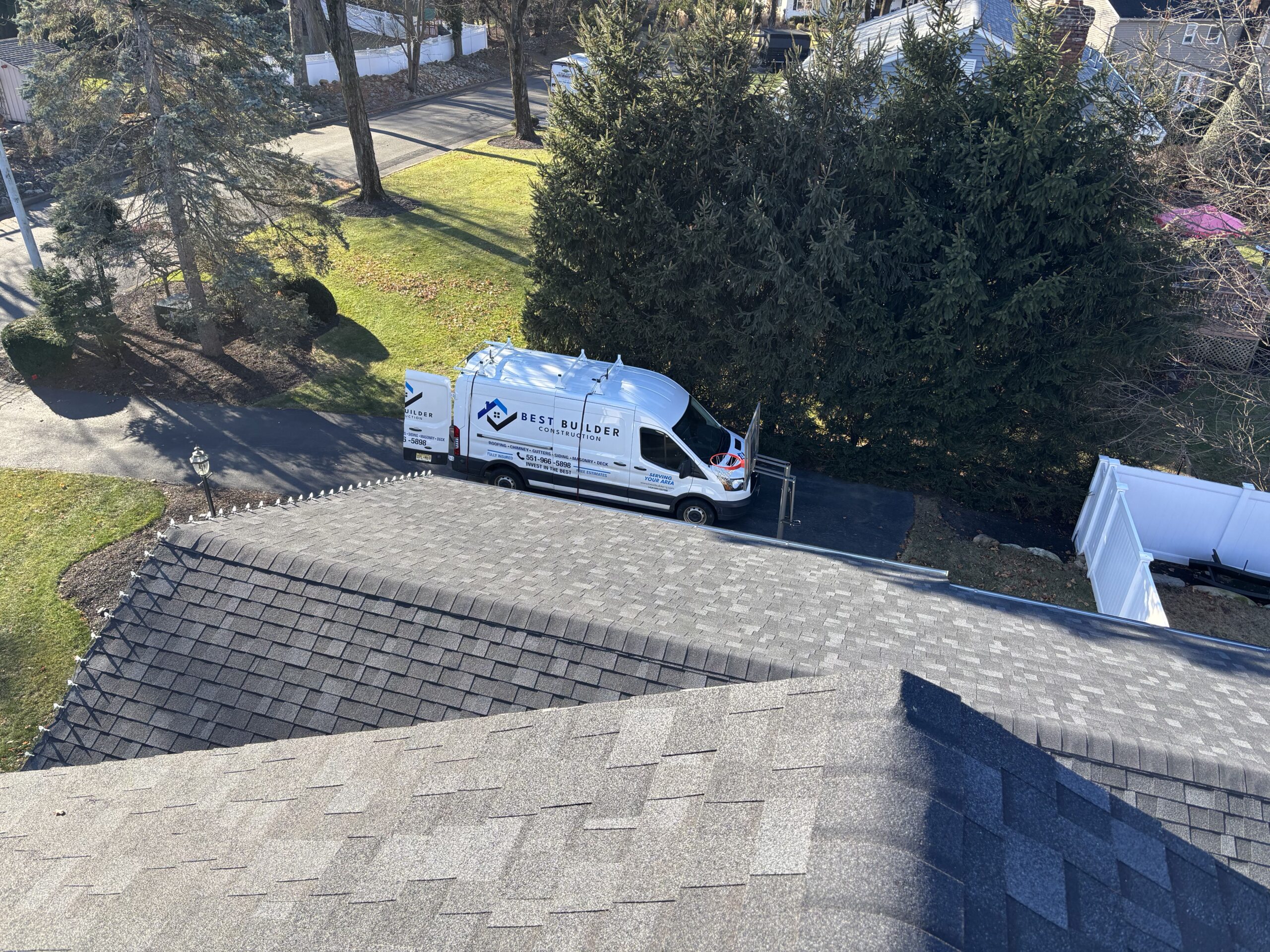 Roof repair project completed by Best Builder Construction in North Jersey